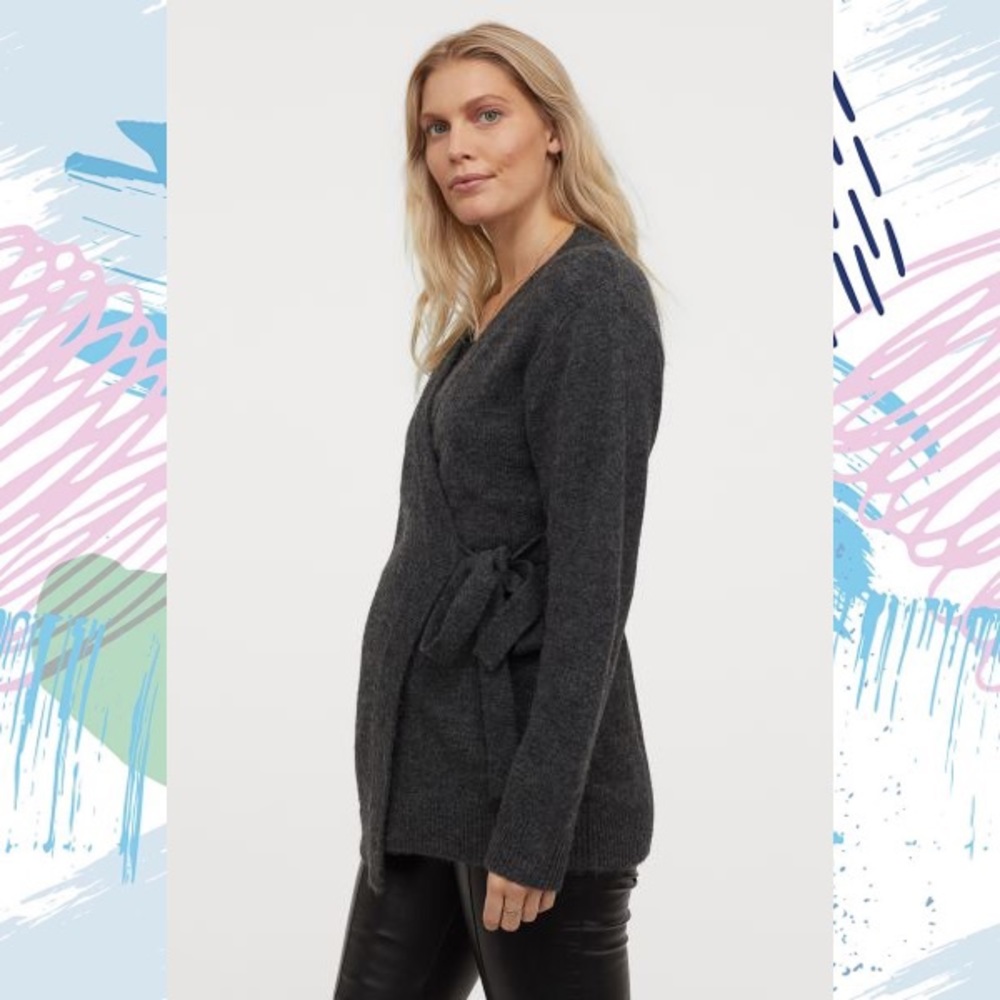 H&M MAMA wrap sweater